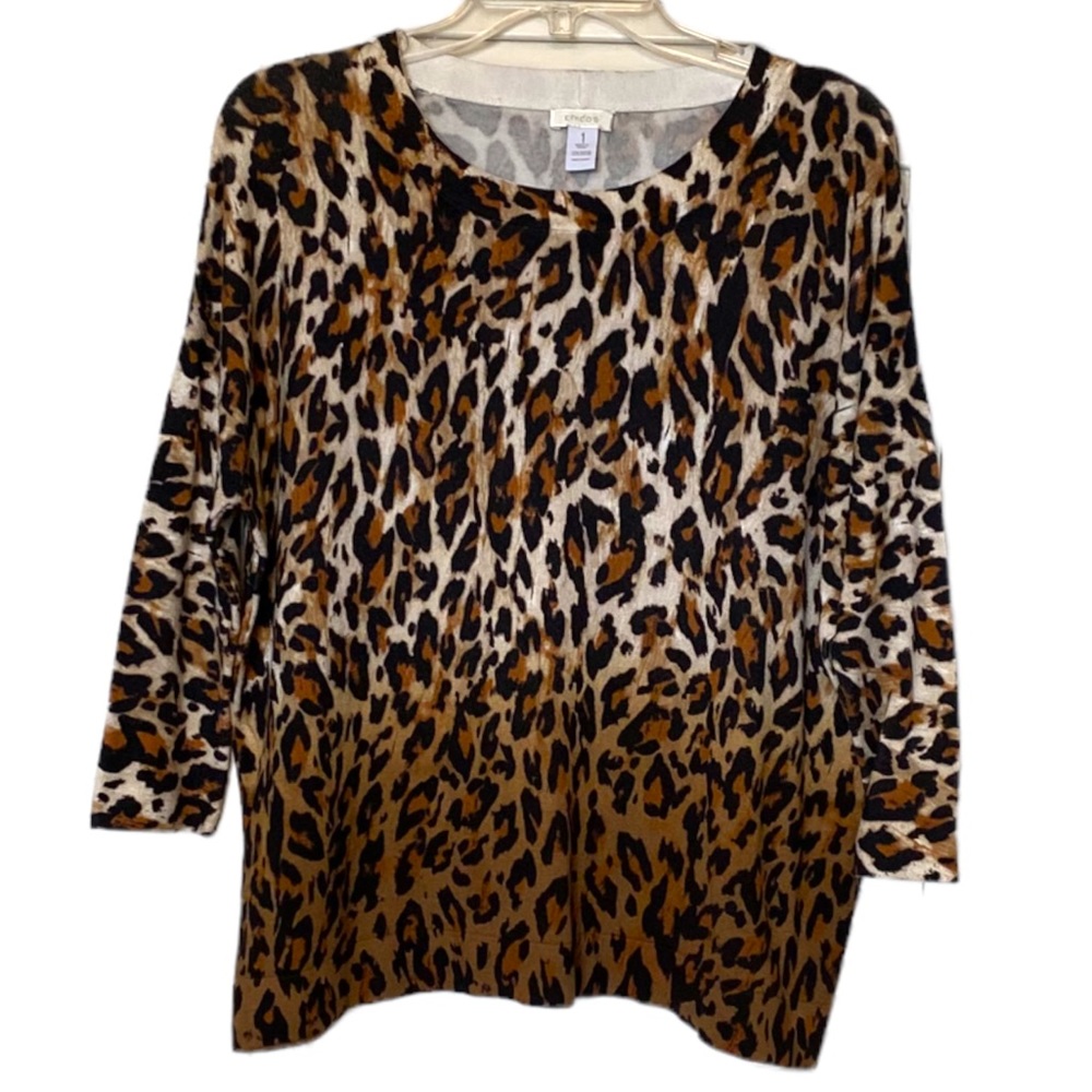 Chico’s Leopard Animal Print Sweater